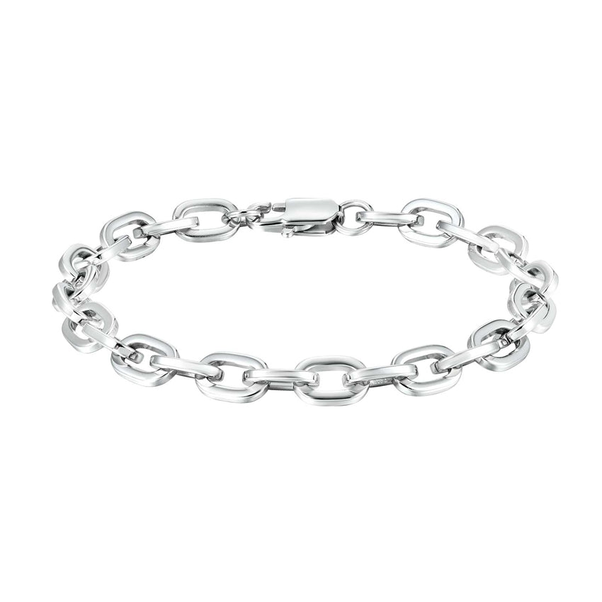 Son of Noa armbånd fra Nordahl Andersen i blankt rustfrit stål med ovale led, 19–23 cm.
